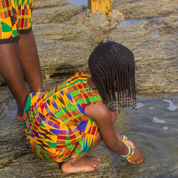 Matching Mom and Daughter Kente Dresses - Picture 5 of 8